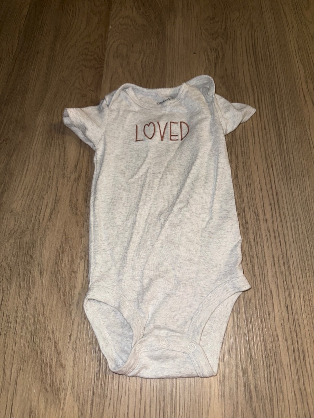 Carter’s Child of Mine Baby “Loved” Heart Bodysuit 18 Months